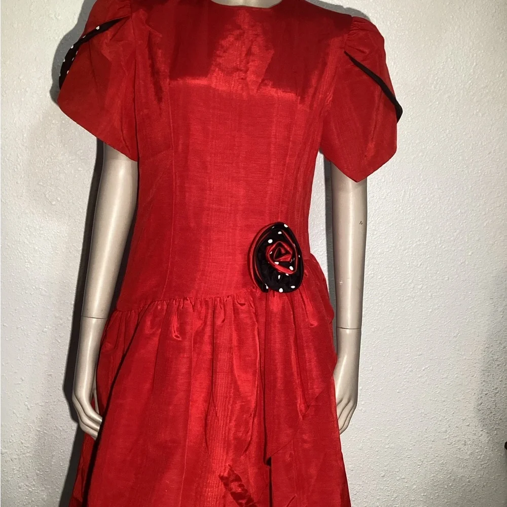 Casero’s vintage red/ polka dot dress size 14pt